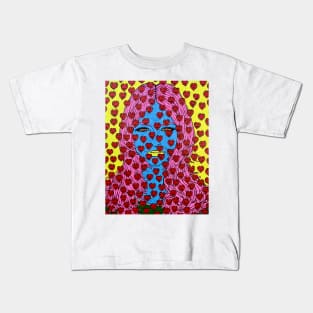 LOVE HEARTS RAINING ON THE GIRL Kids T-Shirt